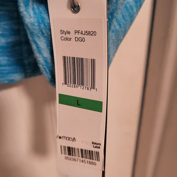 Women’s Calvin Klein Performance zippered hoodie heather turquoise blue. Size L - Picture 3 of 3